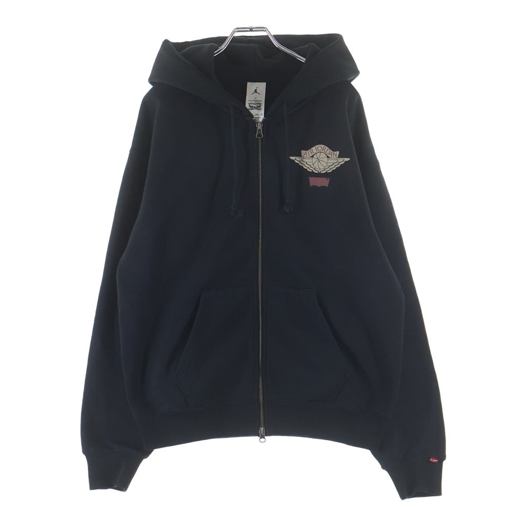 NIKE(ナイキ) ×LEVI'S Heavyweight Fleece Zip Hoodie ジップアップフーディー プルオーバーパーカー ブラック IM6734-010