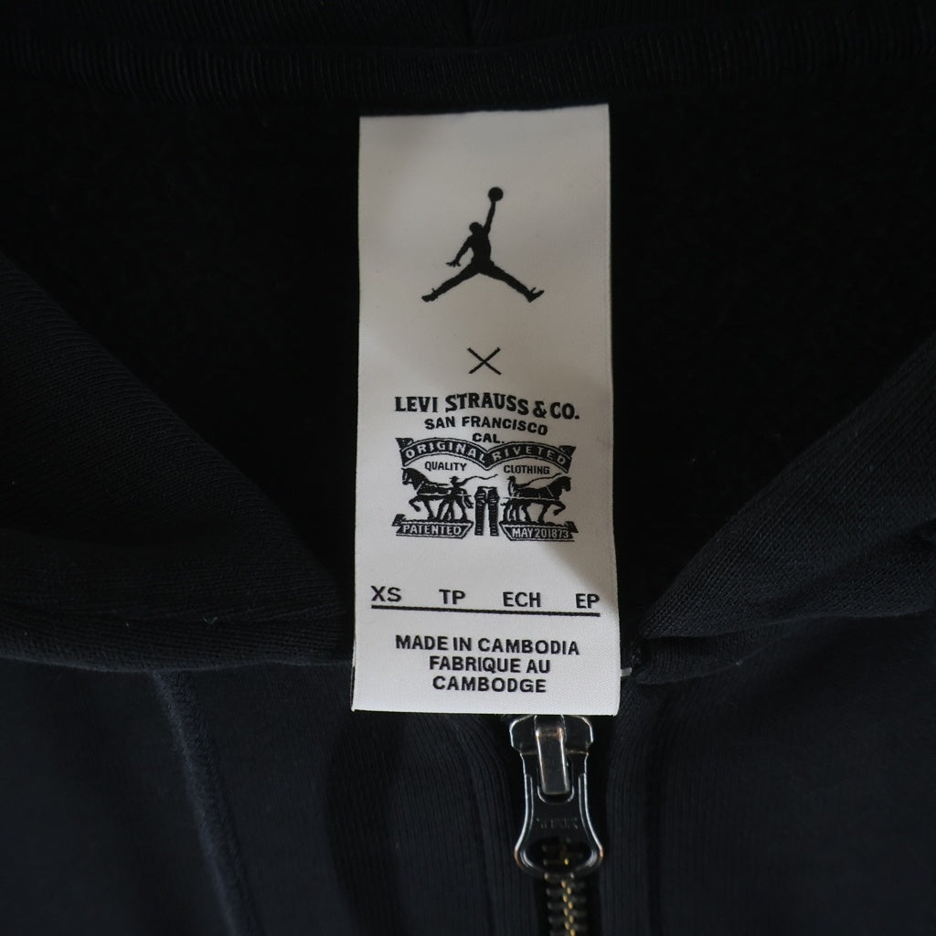 NIKE(ナイキ) ×LEVI'S Heavyweight Fleece Zip Hoodie ジップアップフーディー プルオーバーパーカー ブラック IM6734-010