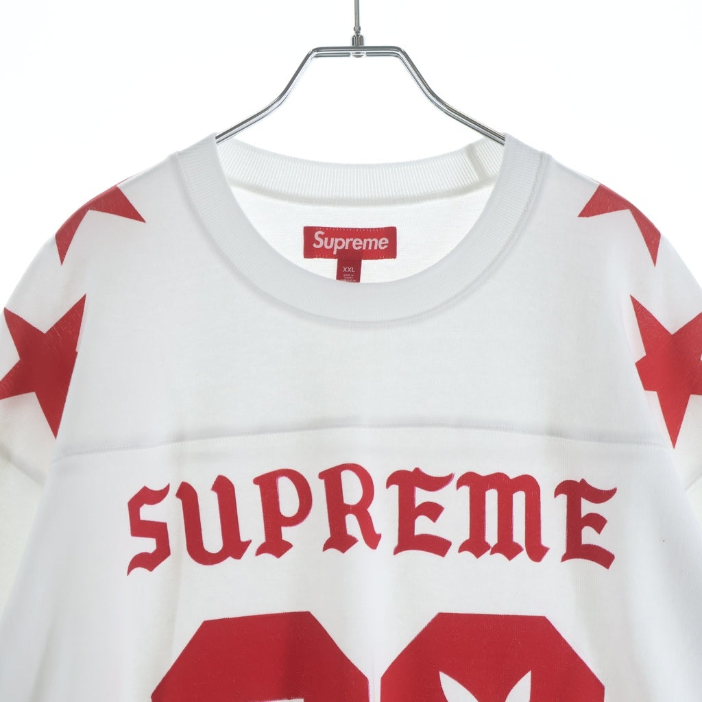 SUPREME(シュプリーム) 26SS ×Playboy L/S Football Top プレイボーイ 長袖Tシャツカットソー ホワイト/レッド
