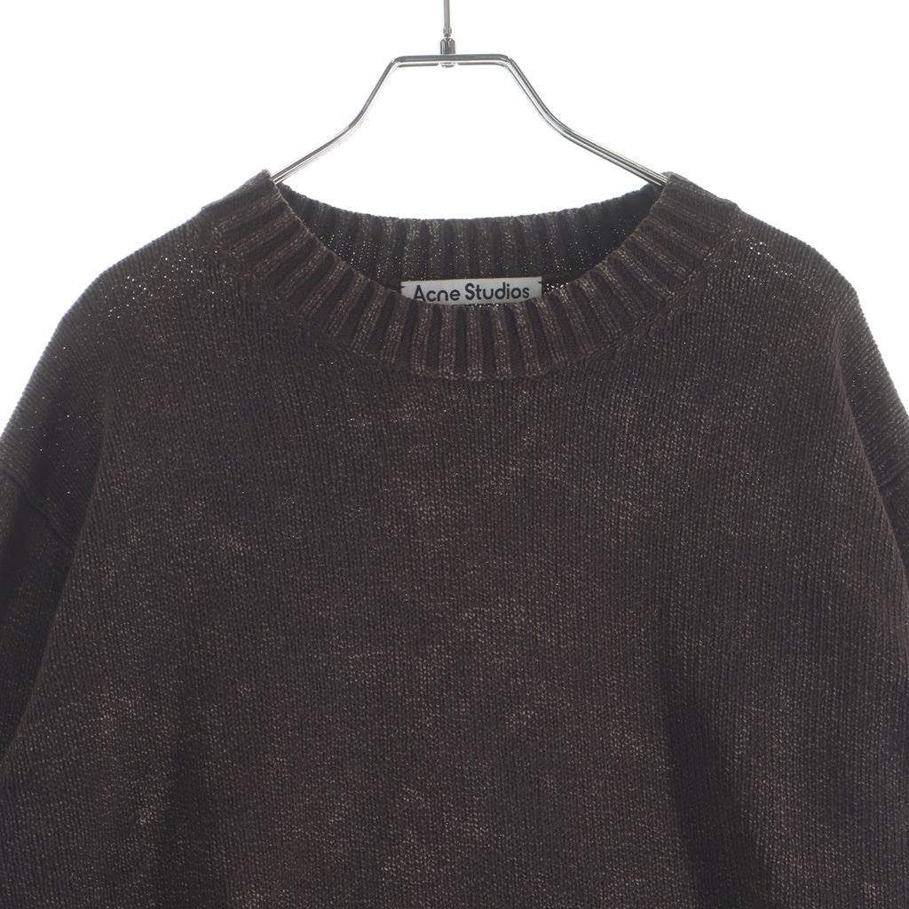 Acne Studios(アクネ ストゥディオズ) Wash Crew Knit ウォッシュドニット 長袖セーター B60296 ブラウン