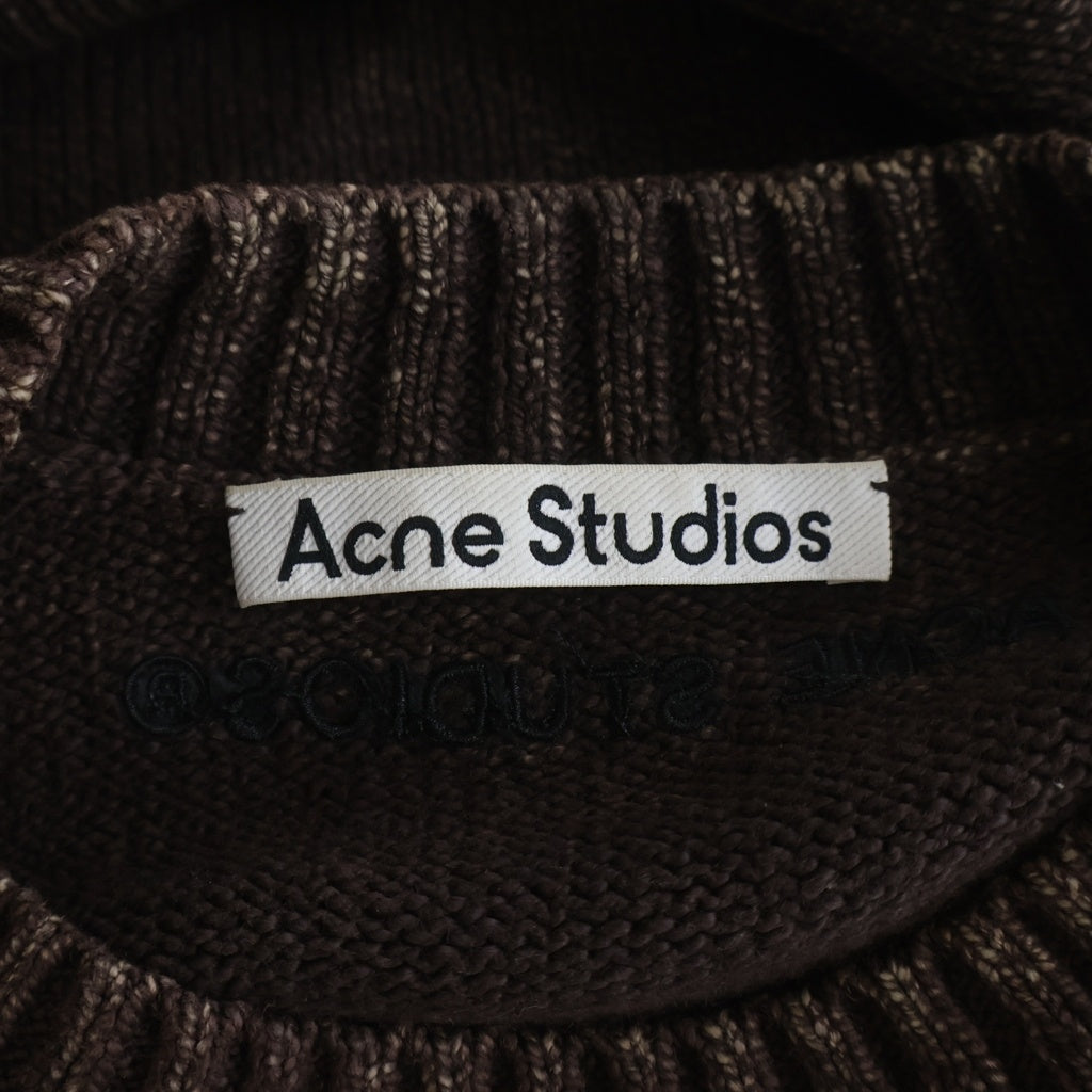 Acne Studios(アクネ ストゥディオズ) Wash Crew Knit ウォッシュドニット 長袖セーター B60296 ブラウン