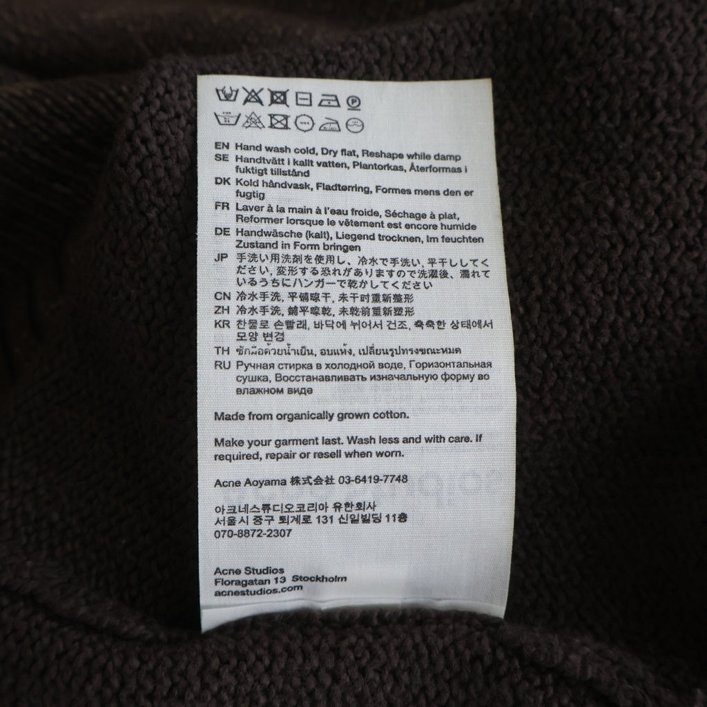 Acne Studios(アクネ ストゥディオズ) Wash Crew Knit ウォッシュドニット 長袖セーター B60296 ブラウン