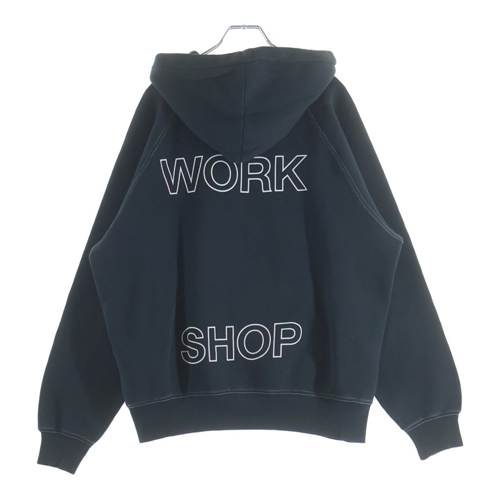 OUR LEGACY(アワーレガシー) WORK SHOP ワークショップ プリントプルオーバーパーカー ブラック