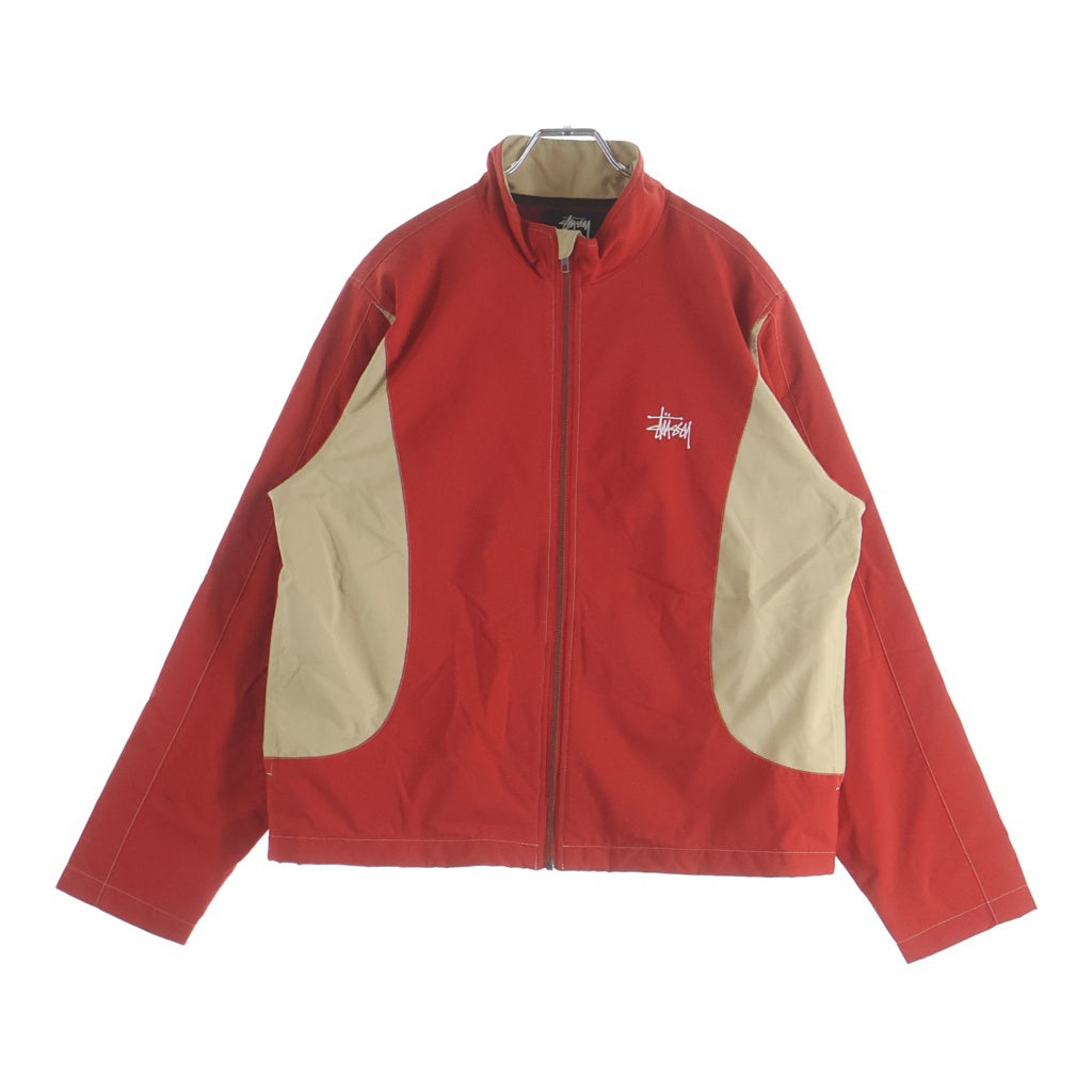 STUSSY(ステューシー) 21SS Panel Track Jacket パネルナイロントラックジャケット レッド