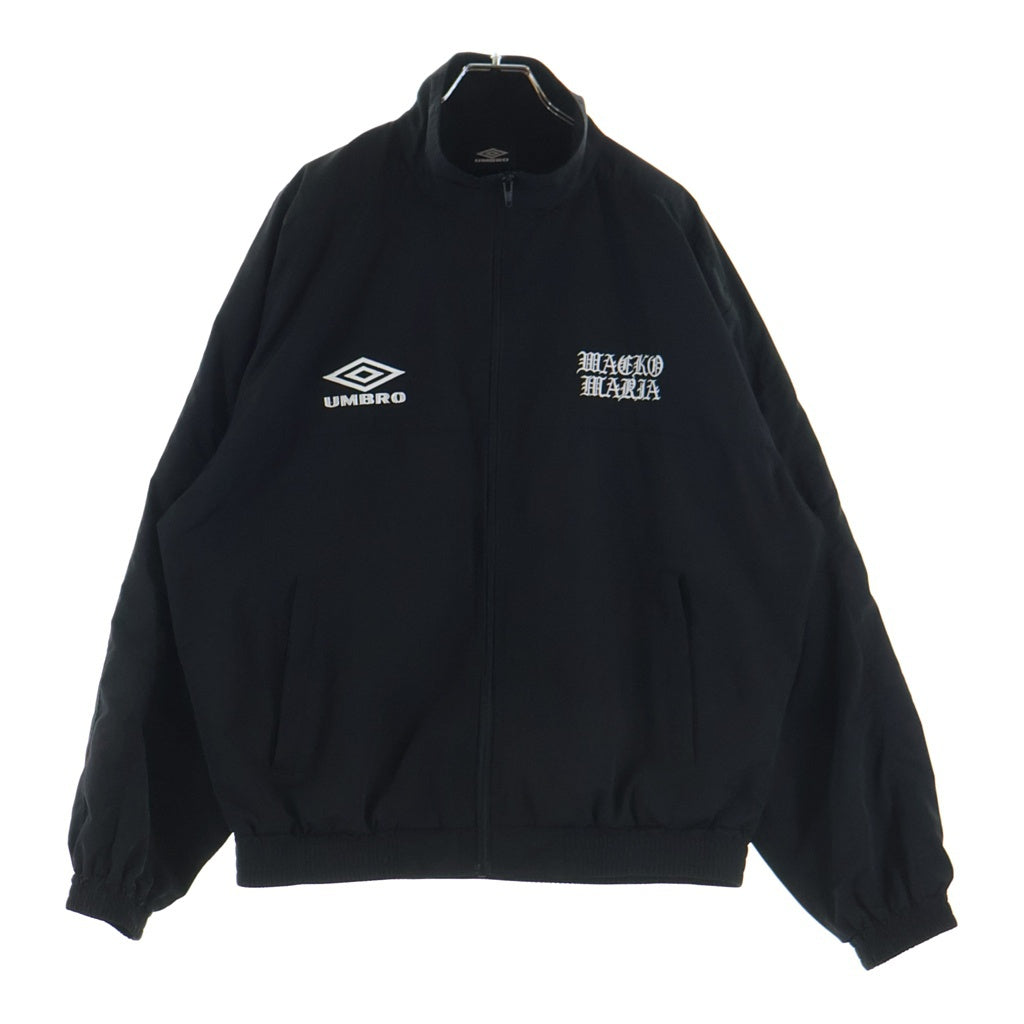 WACKO MARIA(ワコマリア) 26SS ×UMBRO TRACK JACKET TYPE-1 アンブロ ロゴ刺繍ナイロントラックジャケット ブラック 26SS-WMO-UB01