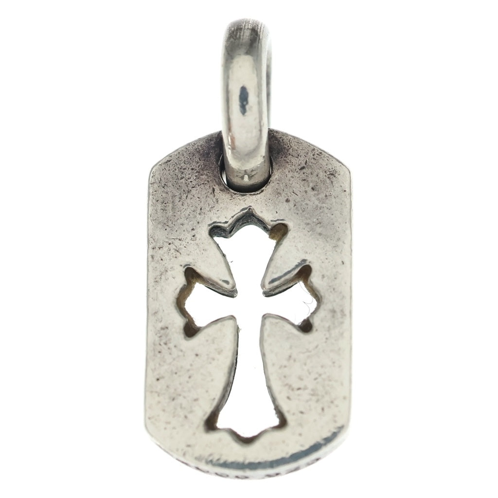 CHROME HEARTS(クロムハーツ) DT TNY CO CRS タイニーカットアウトクロスドッグタグ チャーム ペンダントトップ シルバー BCA252