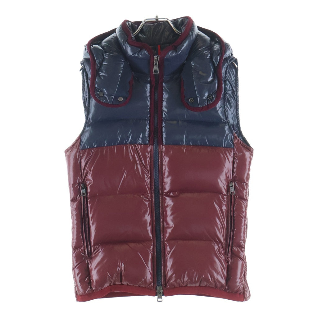 MONCLER(モンクレール) BALMAT バルマット ナイロン ダウンベスト ネイビー/レッド C20914337785 68950