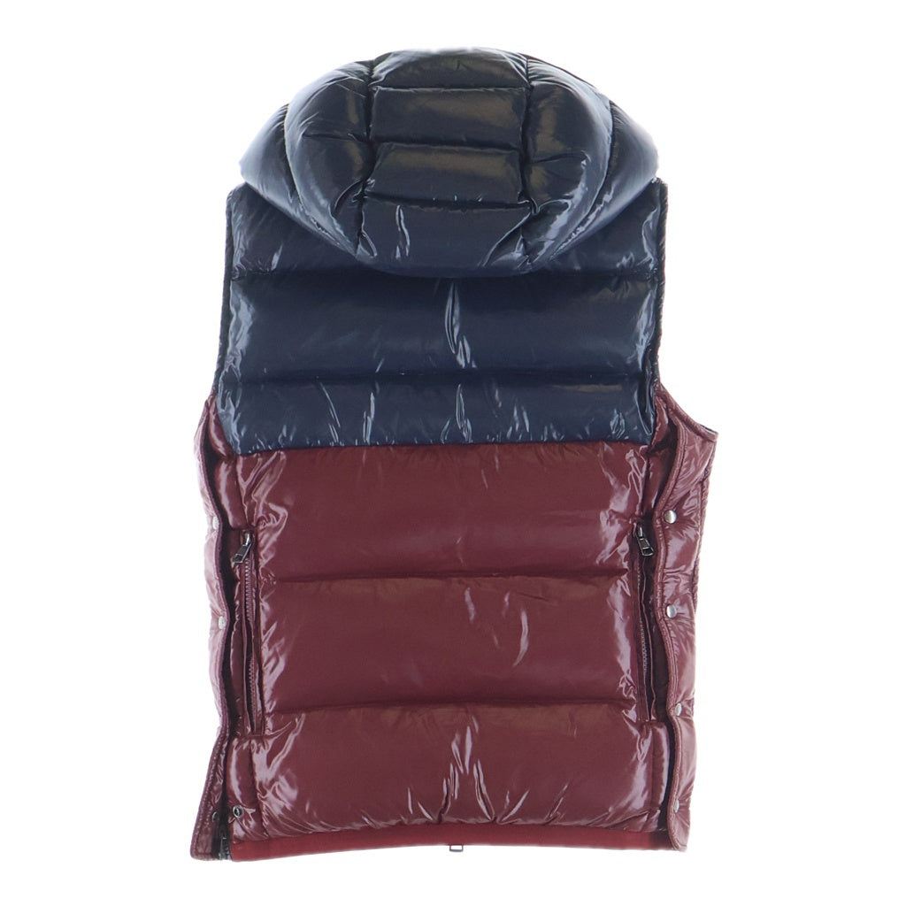 MONCLER(モンクレール) BALMAT バルマット ナイロン ダウンベスト ネイビー/レッド C20914337785 68950