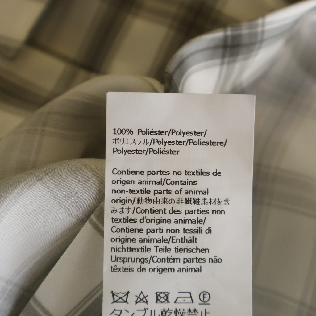 LOEWE(ロエベ) チェック柄 シルク 長袖シャツ ベージュ/ホワイト S359Y05XDG レディース