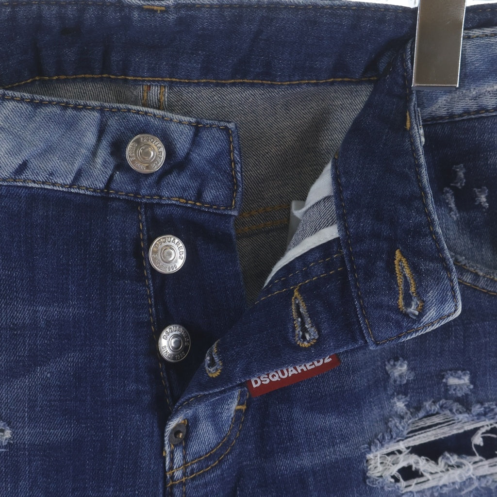 DSQUARED2(ディースクエアード) Tidy Biker Denim テディバイカーデニム スキニーパンツ S72LA0955 S30342 インディゴ