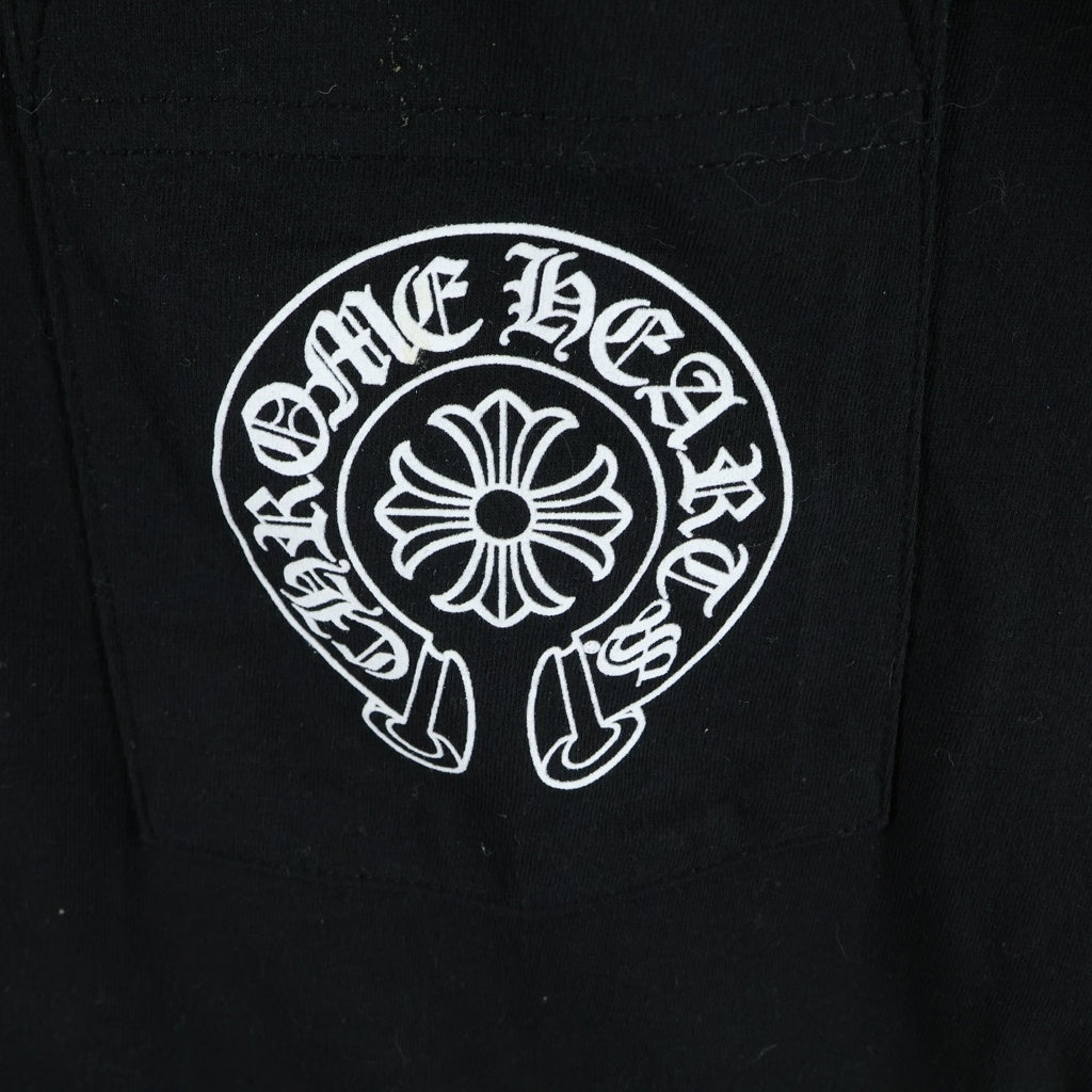 CHROME HEARTS(クロムハーツ) HORSESHOE S/S TEE ホースシュープリント ポケット半袖Tシャツ カットソー ブラック