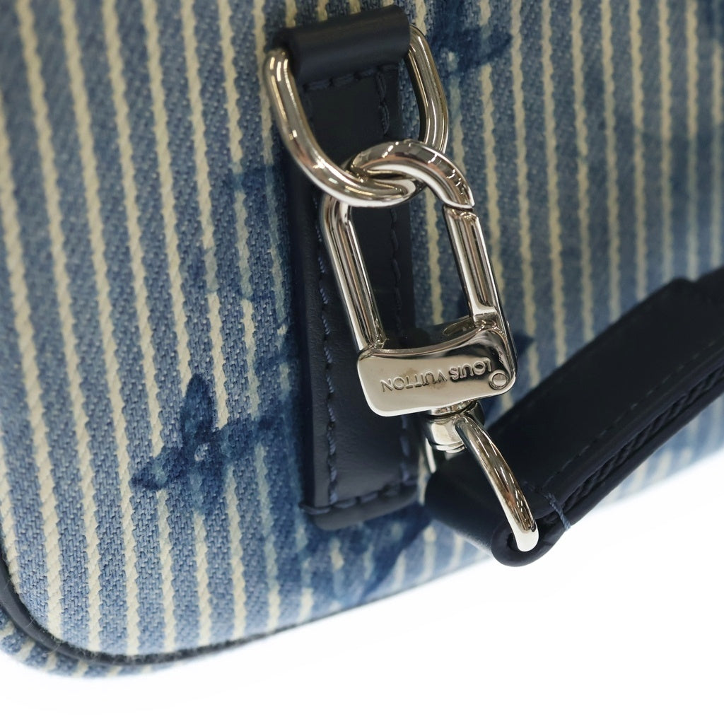 LOUIS VUITTON(ルイヴィトン) アウトドア ポシェット ヒッコリーストライプ ショルダーバッグ インディゴ M80462 レディース