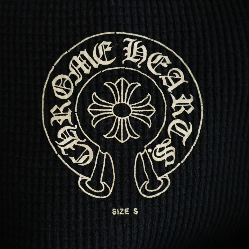 CHROME HEARTS(クロムハーツ) OLD SWTSHRT HD ZIP オールド アームロゴプリント 裏地サーマル ジップアップパーカー ブラック