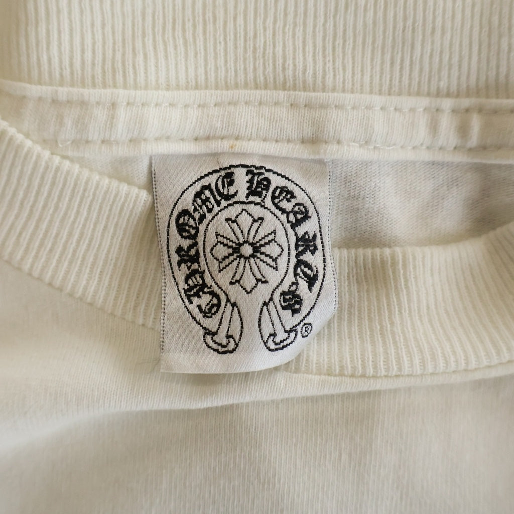 CHROME HEARTS(クロムハーツ) TAIPEI LTD L/S TEE 台北限定 オールド アームフローラルクロス バックホースシュープリント 長袖Tシャツカットソー ホワイト