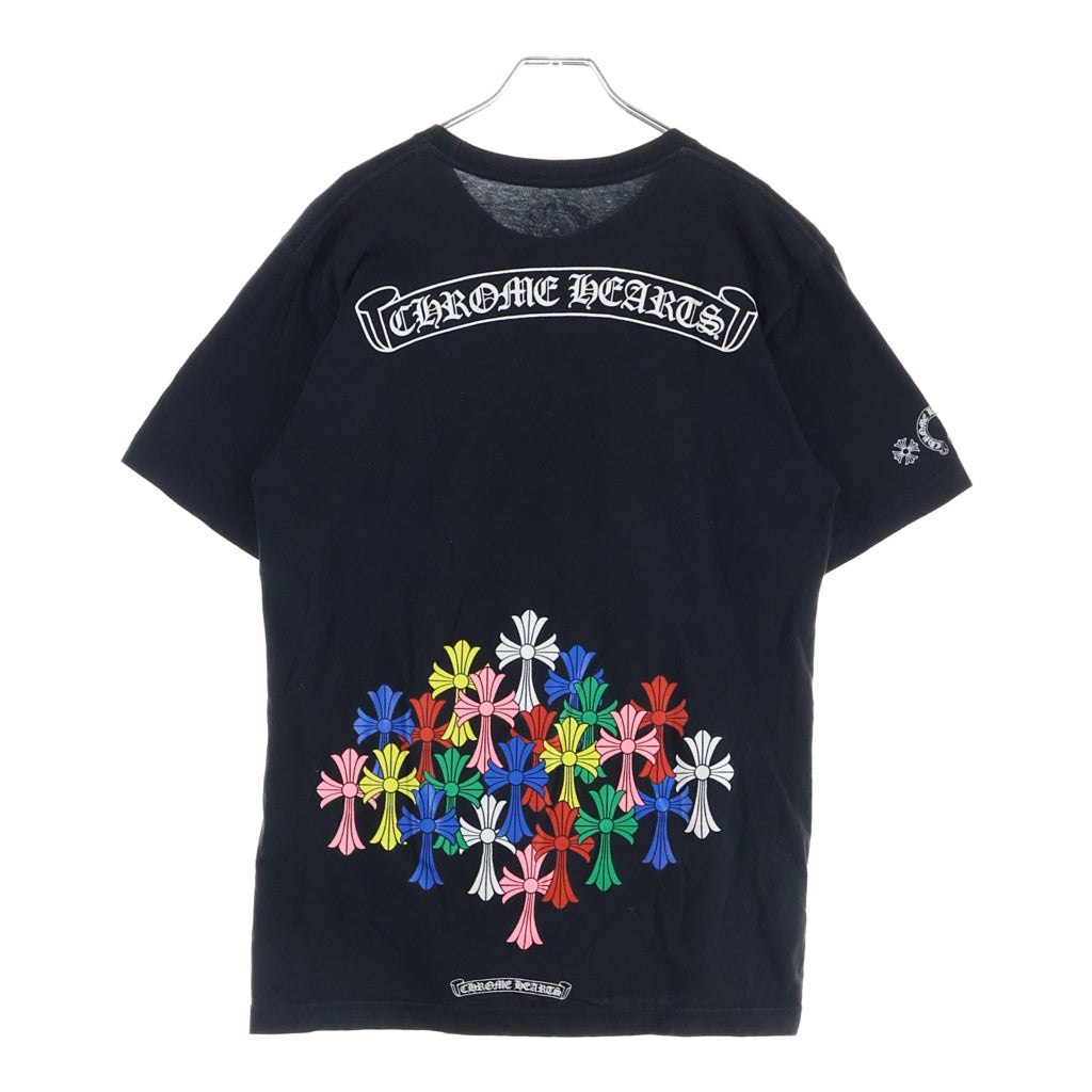 CHROME HEARTS(クロムハーツ) MLTCOL CEM CRS TEE マルチセメタリークロスプリント クルーネック半袖Tシャツ ショートスリーブカットソー ブラック