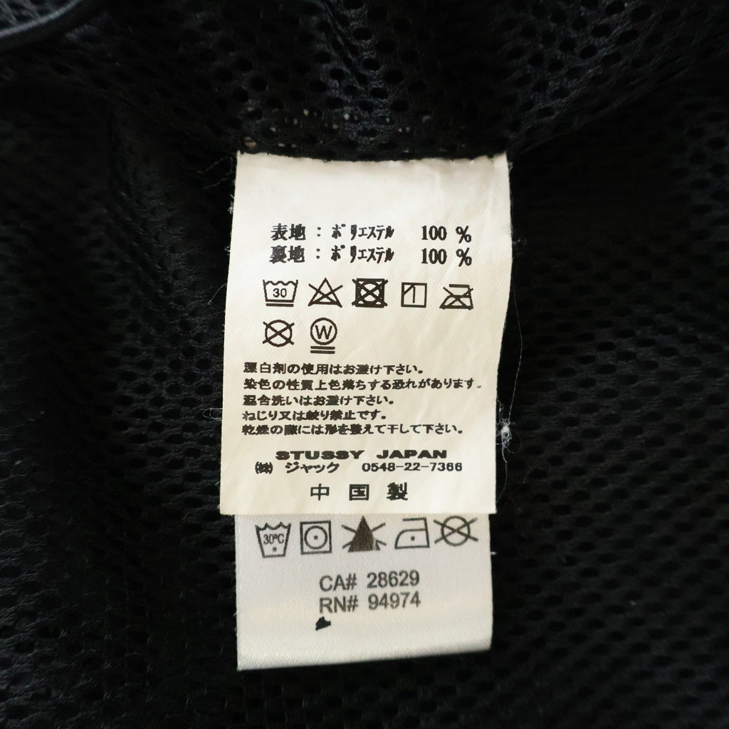 STUSSY(ステューシー) フロントロゴ刺繍ジャケット アノラックジャケット ブラック