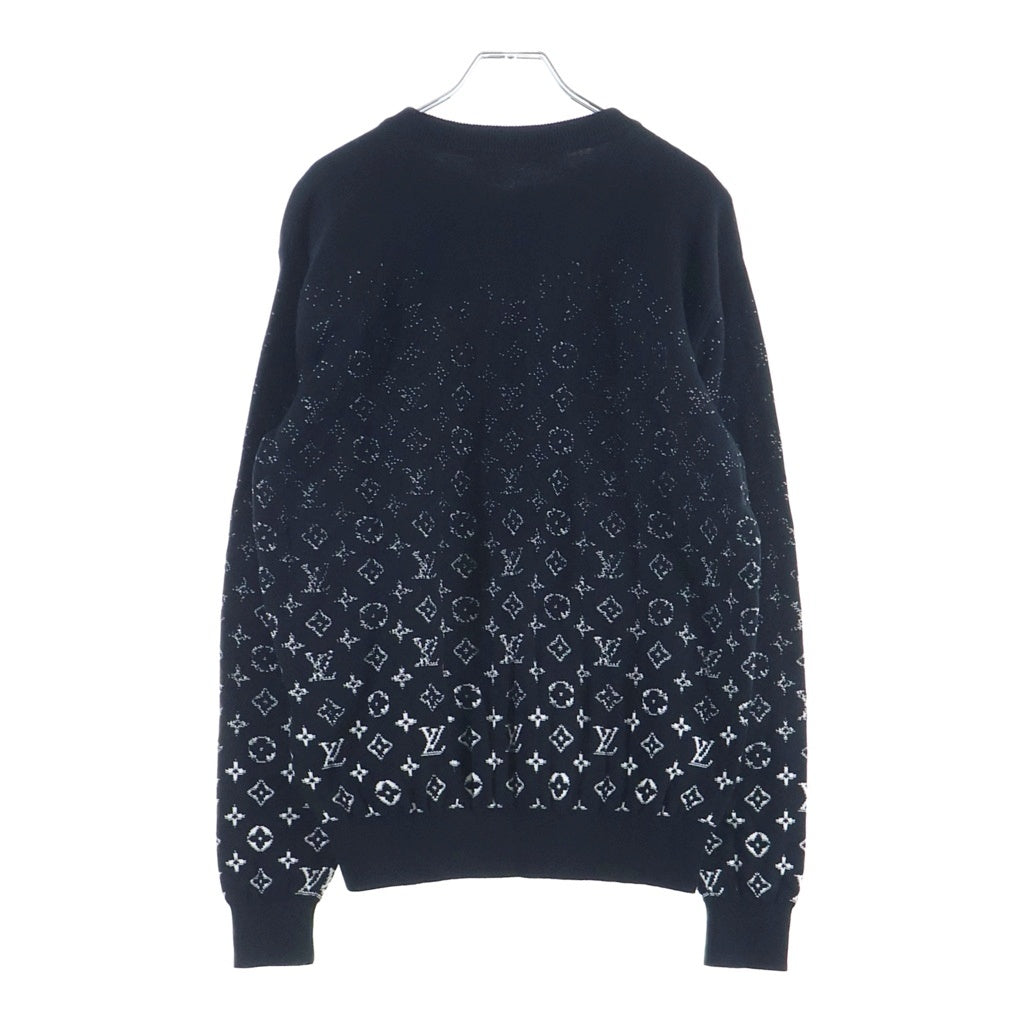 LOUIS VUITTON(ルイヴィトン) モノグラム グラディエント クルーネックニット セーター ブラック RM232Q USO HKN44W