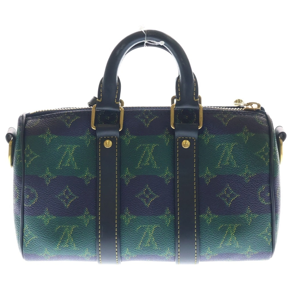 LOUIS VUITTON(ルイヴィトン) キーポル バンドリエール 25M ブルーストライプ 2WAYバッグ M25786 ブルー レディース