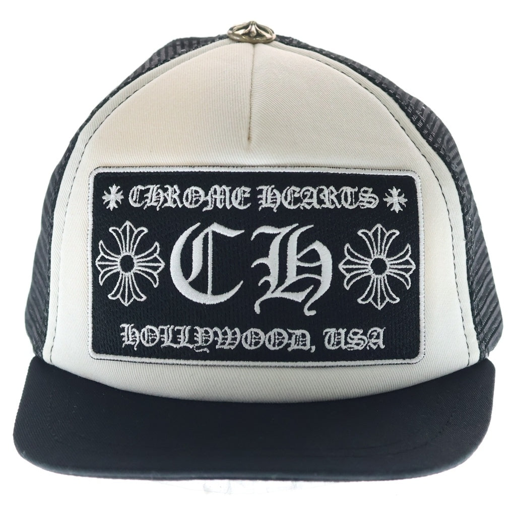 CHROME HEARTS(クロムハーツ) TRUCKER CAP トラッカーキャップ CHパッチクロスボール付メッシュキャップ 帽子 ブラック/ホワイト