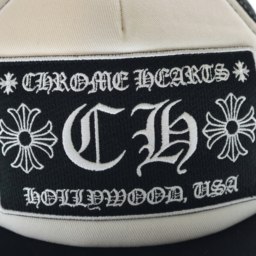 CHROME HEARTS(クロムハーツ) TRUCKER CAP トラッカーキャップ CHパッチクロスボール付メッシュキャップ 帽子 ブラック/ホワイト