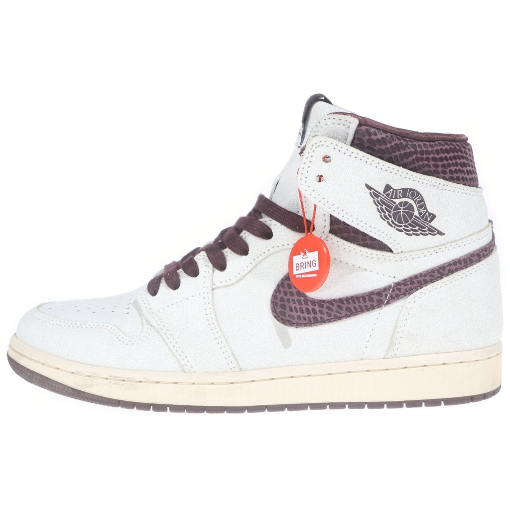 NIKE(ナイキ) ×A MA MANIERE AIR JORDAN 1 DO7097-100 アママニエール エアジョーダン1 レトロ ハイカットスニーカー US9.5/27.5cm ホワイト/ブラウン