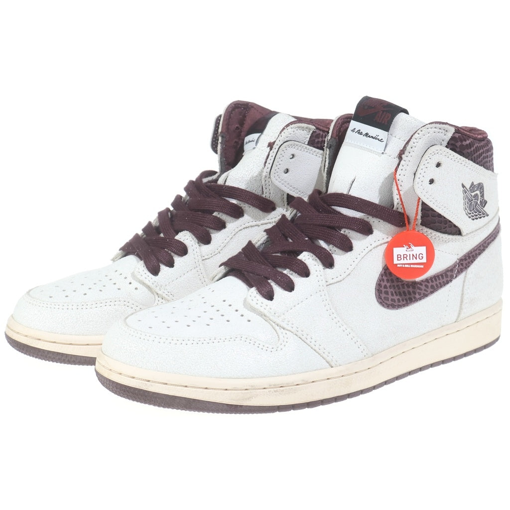 NIKE(ナイキ) ×A MA MANIERE AIR JORDAN 1 DO7097-100 アママニエール エアジョーダン1 レトロ ハイカットスニーカー US9.5/27.5cm ホワイト/ブラウン