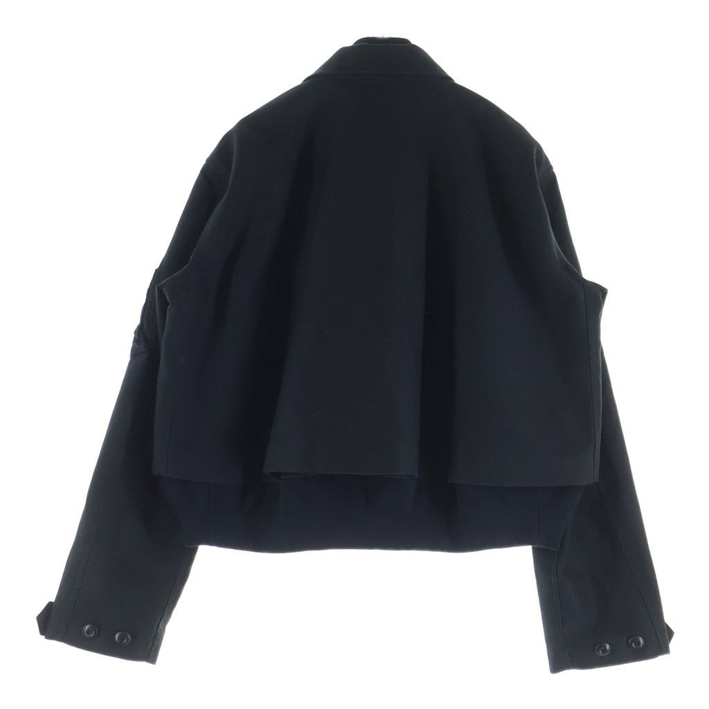 Sacai(サカイ) ×WTAPS 25SS Women's Cotton Back Satin x Nylon Twill Jacket コットンバック サテンナイロン ツイルブルゾンジャケット ブラック 25-07770