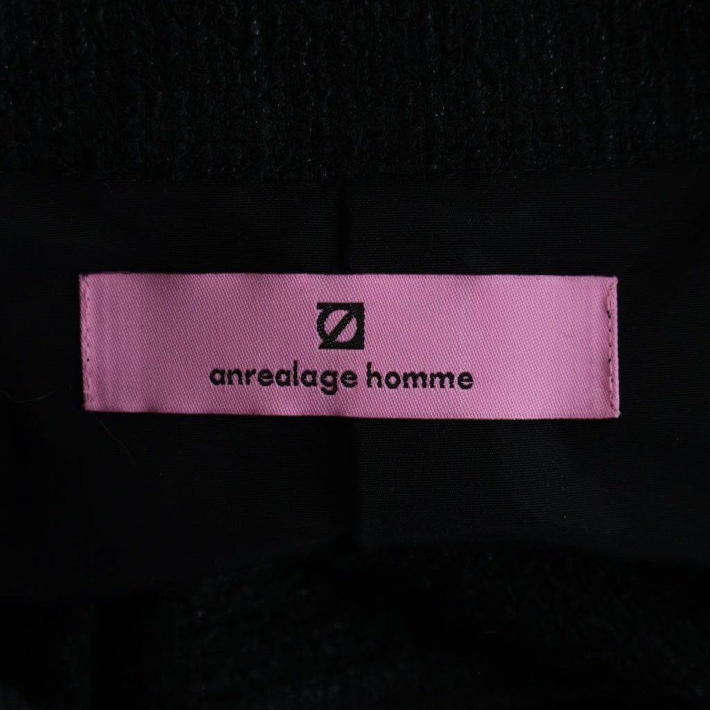 ANREALAGE(アンリアレイジ) DOUBLE BUTTON TWEED JACKET ダブルボタン ツイード ジャケット ブラック