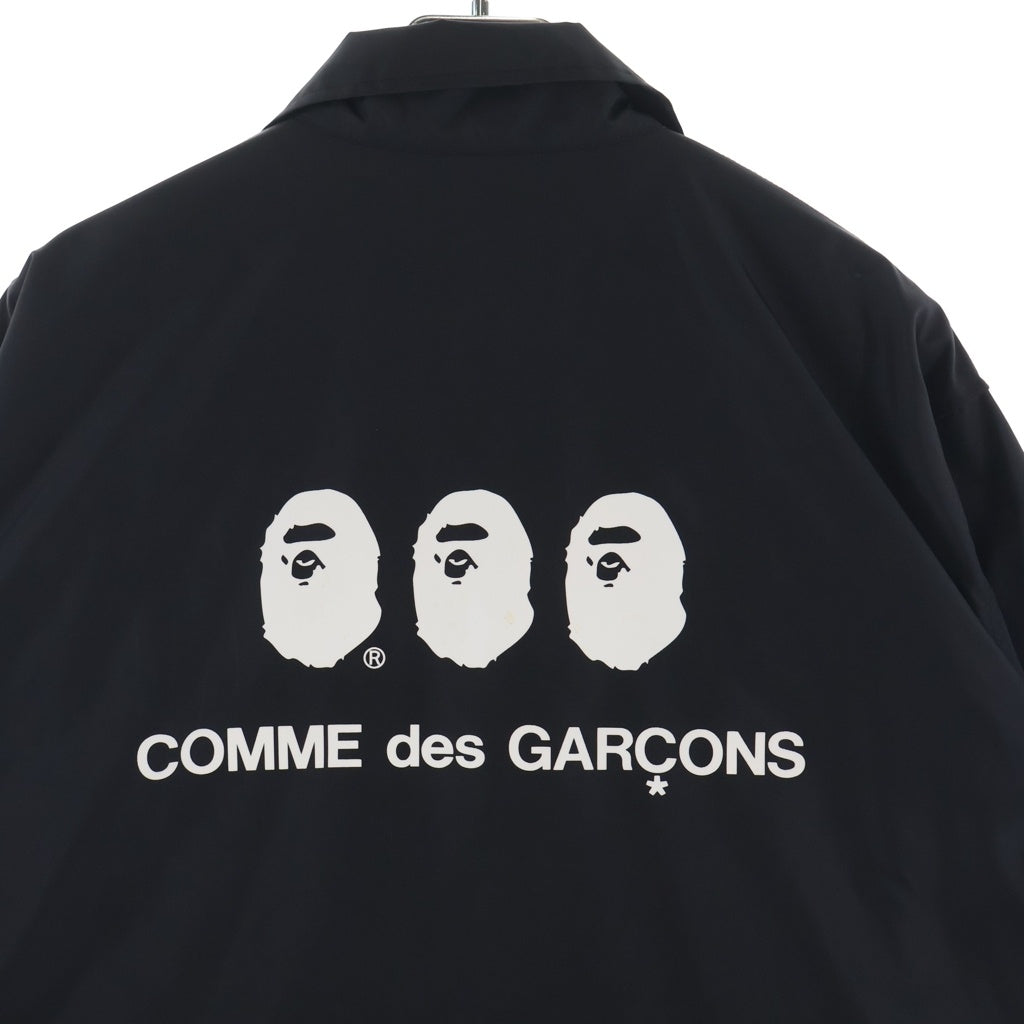 A BATHING APE(アベイシングエイプ) ×COMME des GARONS BACK PRINT COACH JACKET コムデギャルソン バックプリント コーチジャケット ブラック 001LJG721915X