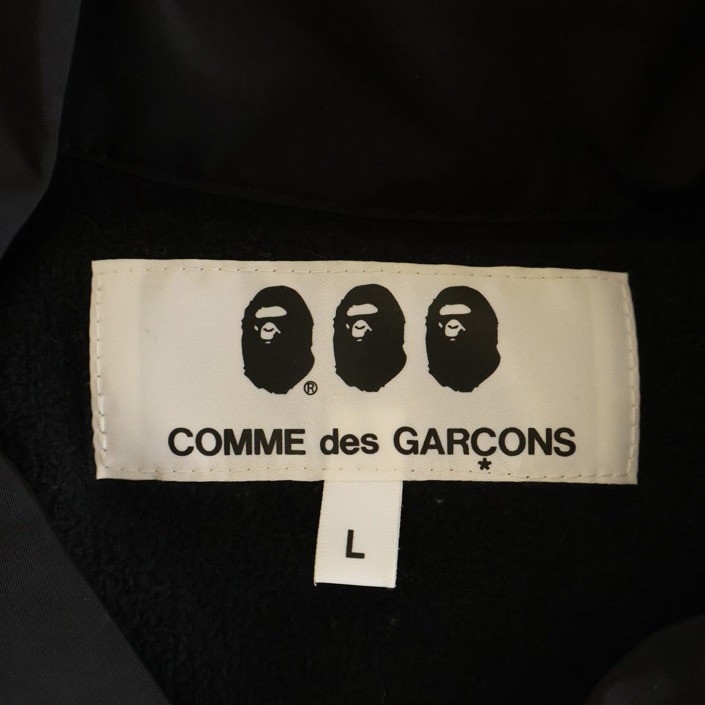 A BATHING APE(アベイシングエイプ) ×COMME des GARONS BACK PRINT COACH JACKET コムデギャルソン バックプリント コーチジャケット ブラック 001LJG721915X