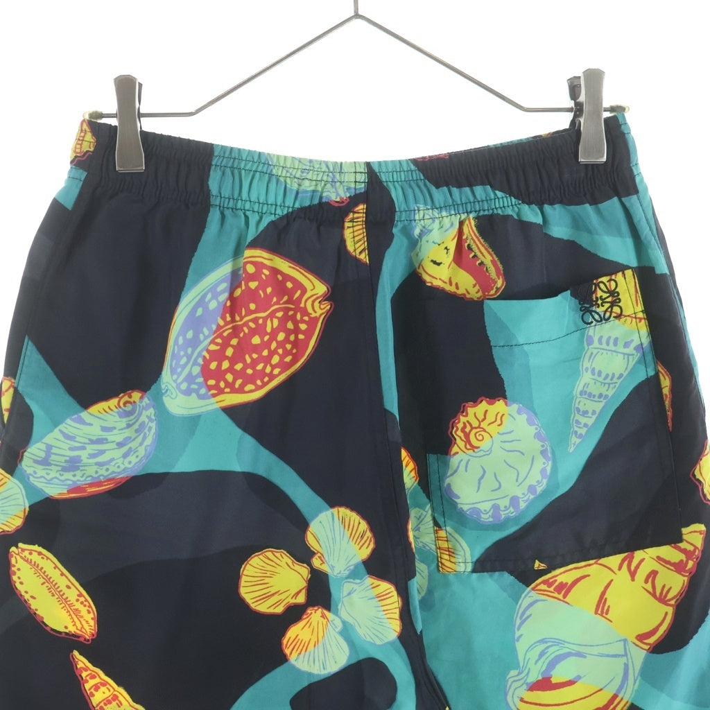 LOEWE(ロエベ) ×Paula's Ibiza シェルプリント シルク ドローストリングショーツ ハーフパンツ マルチ H616Y04X45 レディース