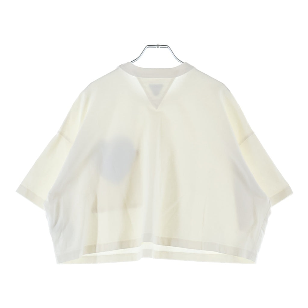 BOTTEGA VENETA(ボッテガヴェネタ) Soft Cotton Jersey Short Sleeve T-Shirt With Detachable Heart クロップド ハート 半袖Tシャツカットソー ホワイト 817573 V4XI0 レディース