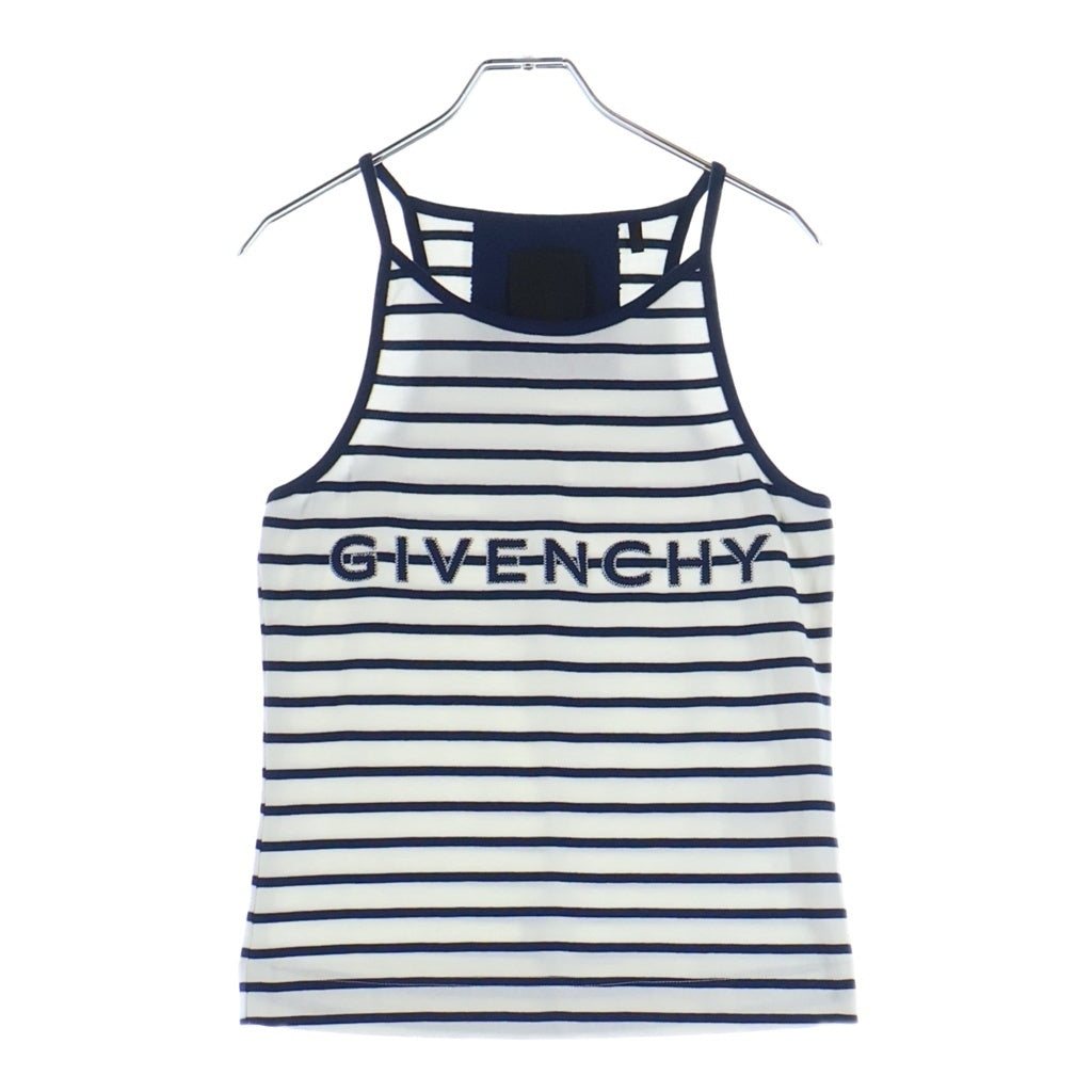 GIVENCHY(ジバンシィ) Fitted Tank Top フィッティド ボーダータンクトップ ホワイト/ブルー BW70CA3YF9 レディース