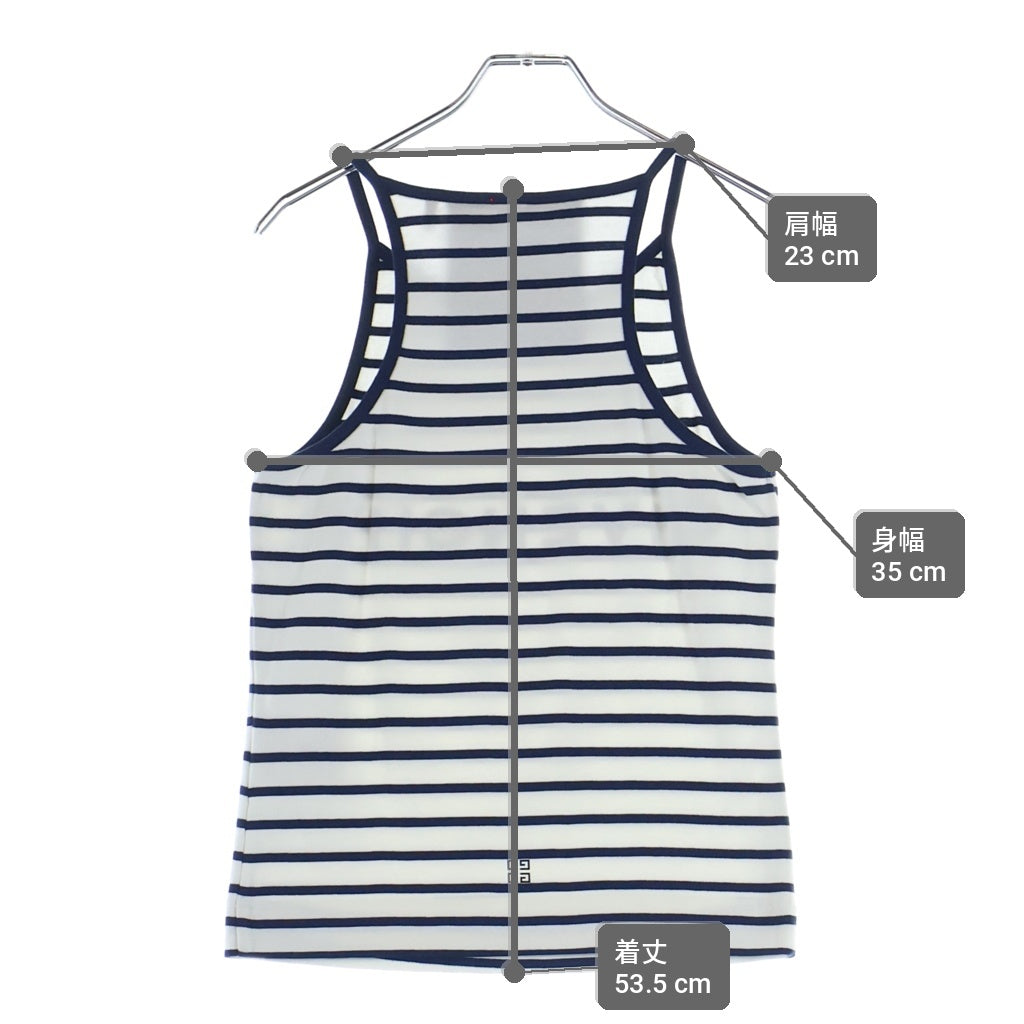 GIVENCHY(ジバンシィ) Fitted Tank Top フィッティド ボーダータンクトップ ホワイト/ブルー BW70CA3YF9 レディース