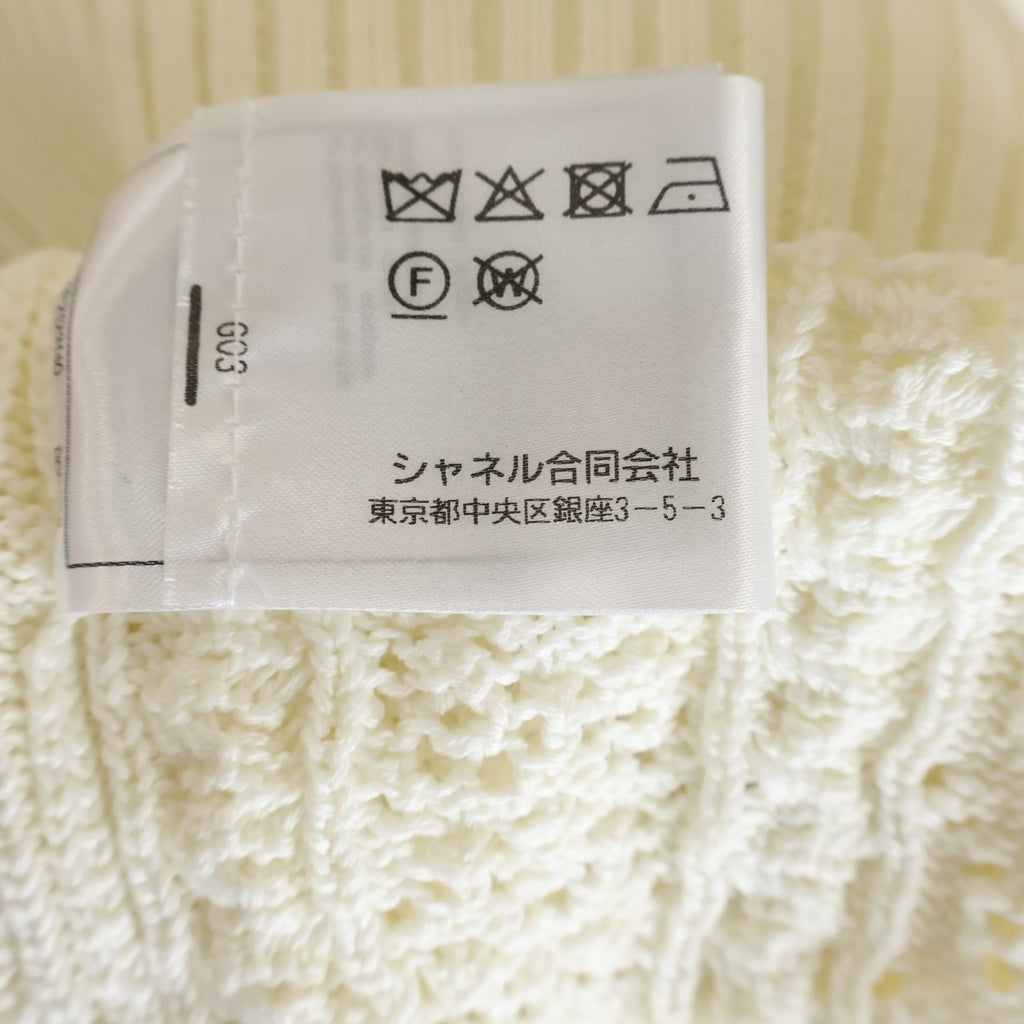 CHANEL(シャネル) 24SS ココマーク ココビーチ ニット 半袖ニットセーター ホワイト P76924K11083 レディース