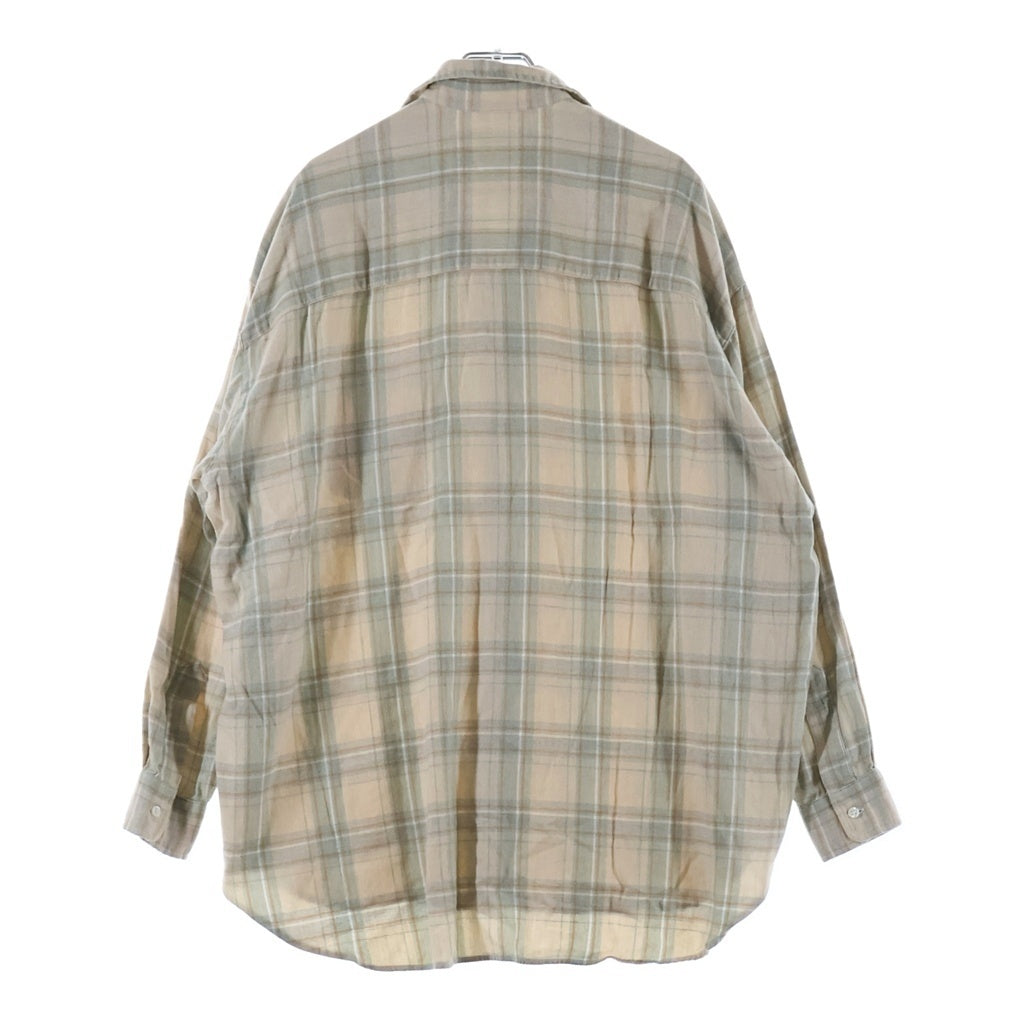 Frank&Eileen(フランクアンドアイリーン) SHIRLEY シャーリー チェック柄 長袖ネルシャツ ベージュ 4010700121 レディース