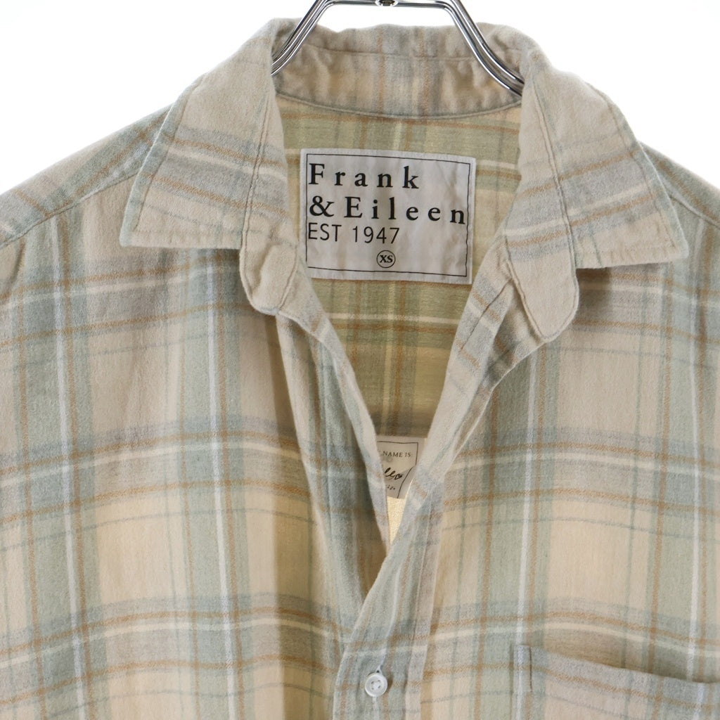 Frank&Eileen(フランクアンドアイリーン) SHIRLEY シャーリー チェック柄 長袖ネルシャツ ベージュ 4010700121 レディース