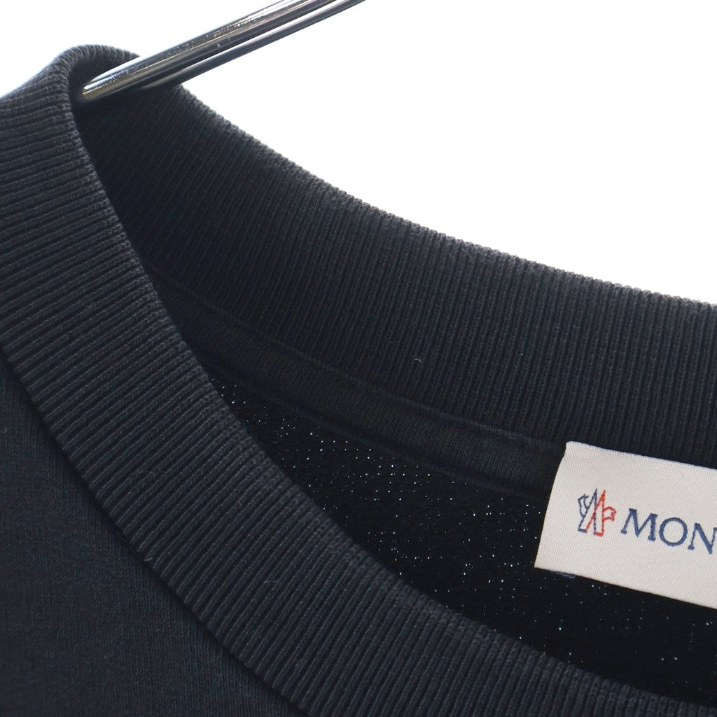 MONCLER(モンクレール) 22AW ST MORIS PATCH CREWSWEAT ロゴワッペン クルーネック スウェット トレーナー ブラック H20918G00023