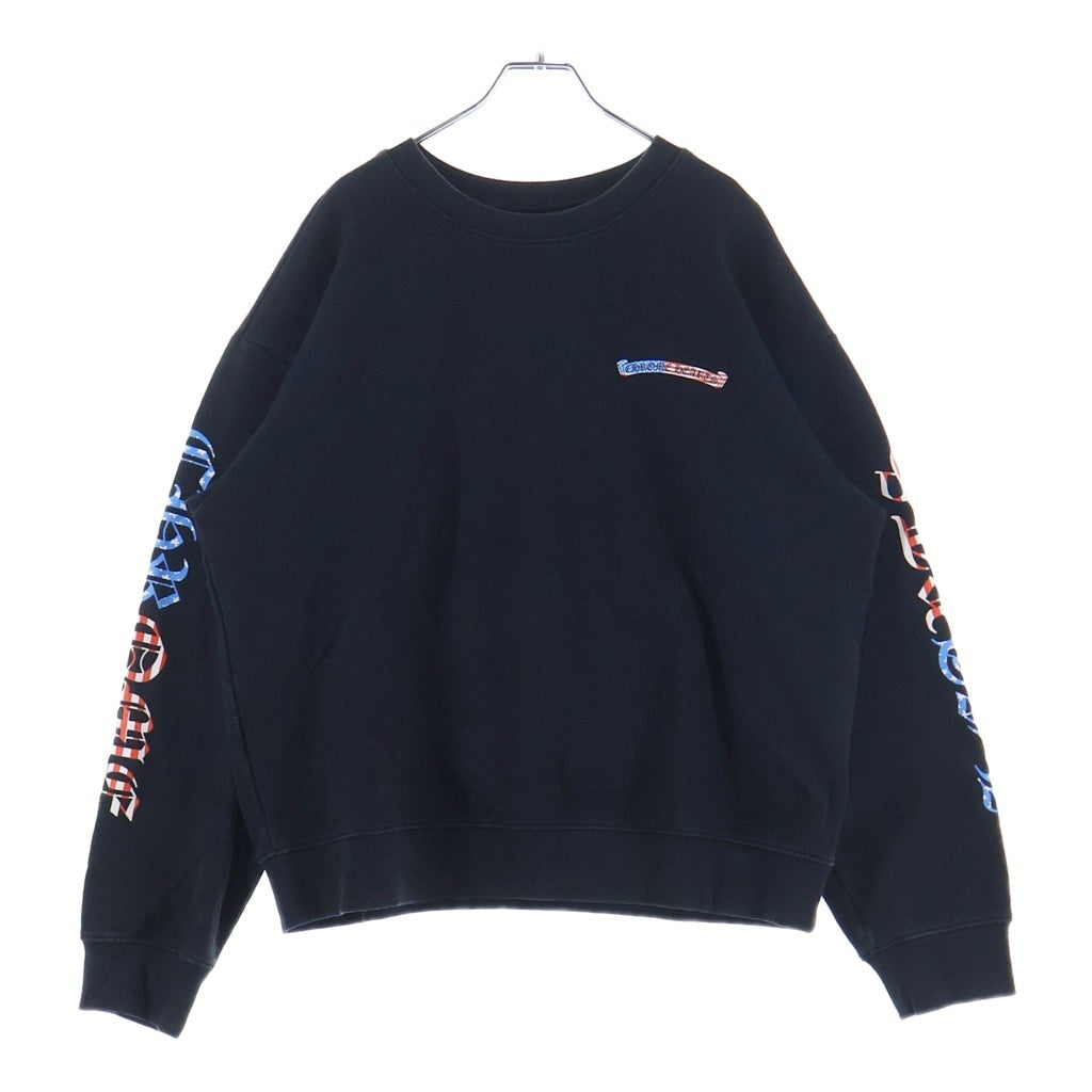 CHROME HEARTS(クロムハーツ) ×Matty Boy America Crewneck Sweatshirt マッティボーイ ロゴプリント クルーネック スウェットトレーナー ブラック