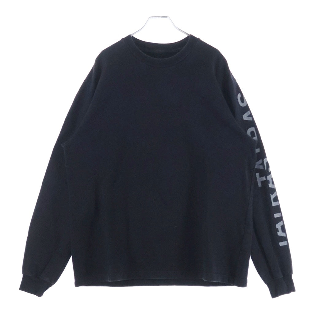 TATRAS(タトラス) RENOIR レノア ラメロゴ クルーネック 長袖Tシャツカットソー ブラック MTKE21A8021