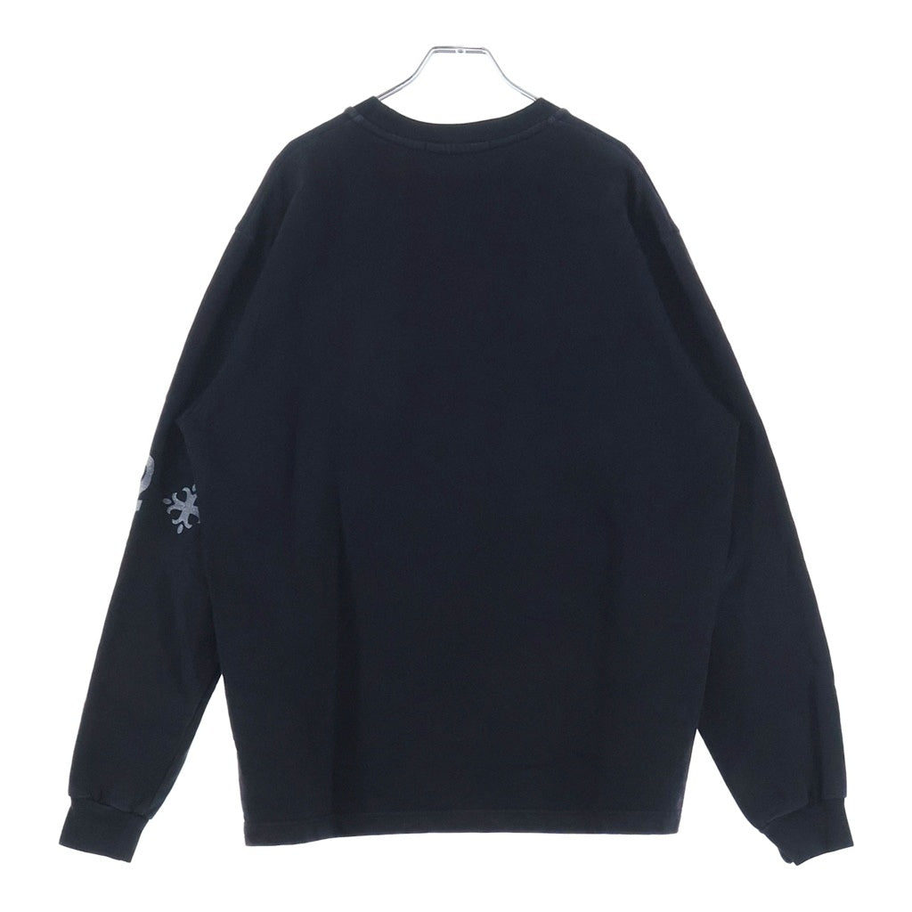 TATRAS(タトラス) RENOIR レノア ラメロゴ クルーネック 長袖Tシャツカットソー ブラック MTKE21A8021