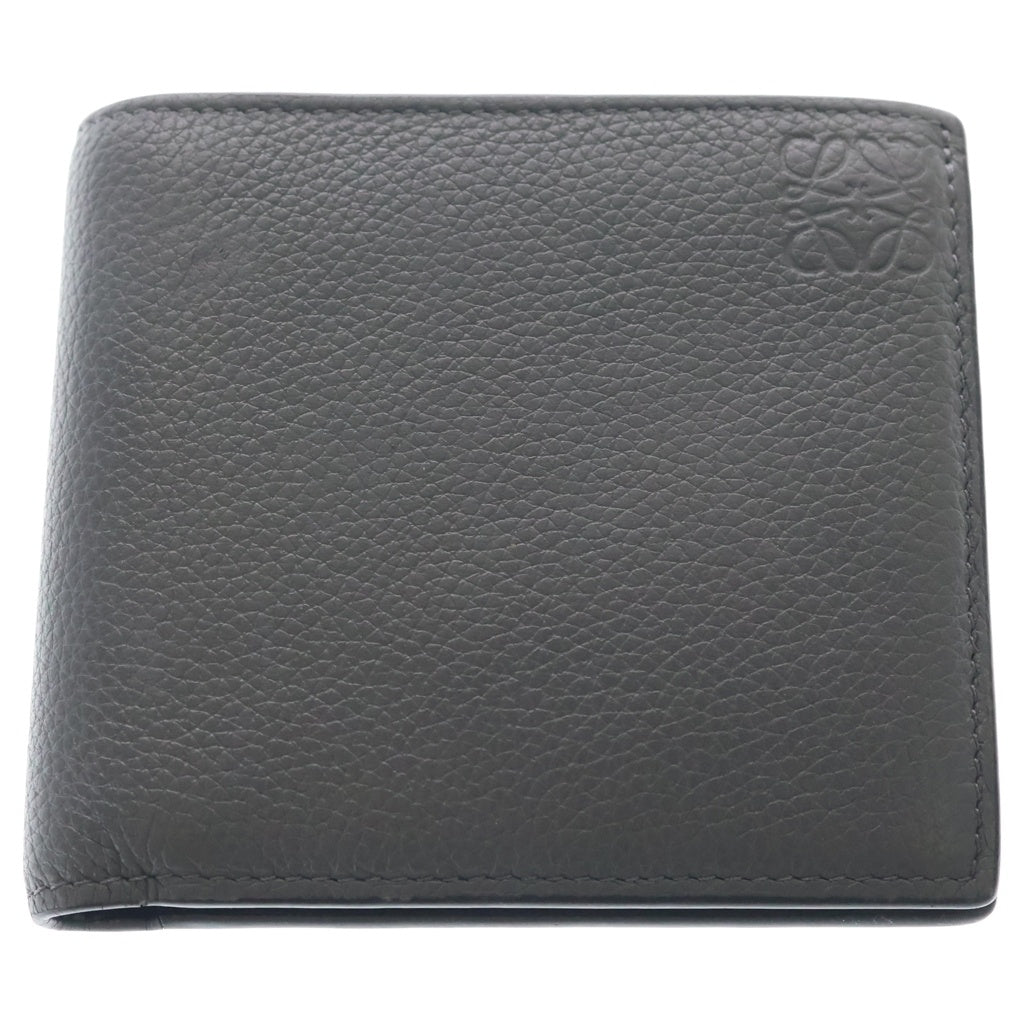 LOEWE(ロエベ) バイフォールド コインウォレット レザー アナグラム 二つ折り財布 グレー
