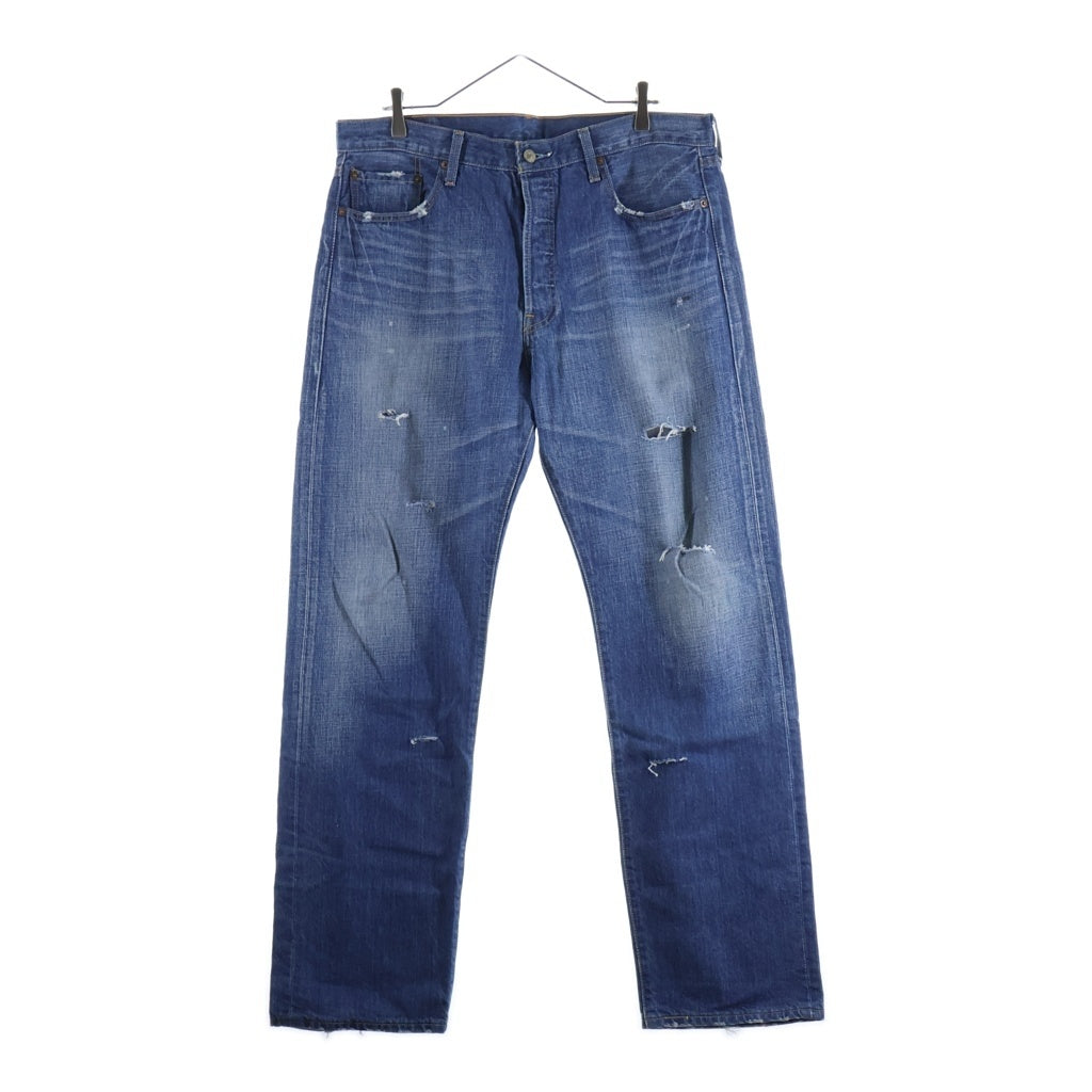 Levi's(リーバイス) 501 ボタン裏359刻印 フィリピン製 ダメージデニムパンツ ジーンズ インディゴ 03501-01