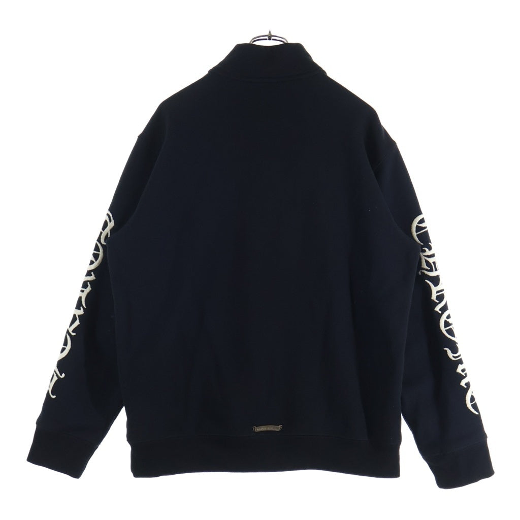 CHROME HEARTS(クロムハーツ) Y NOT SLO RIDE ロゴ刺繍 ハーフジップスウェット トレーナー ブラック