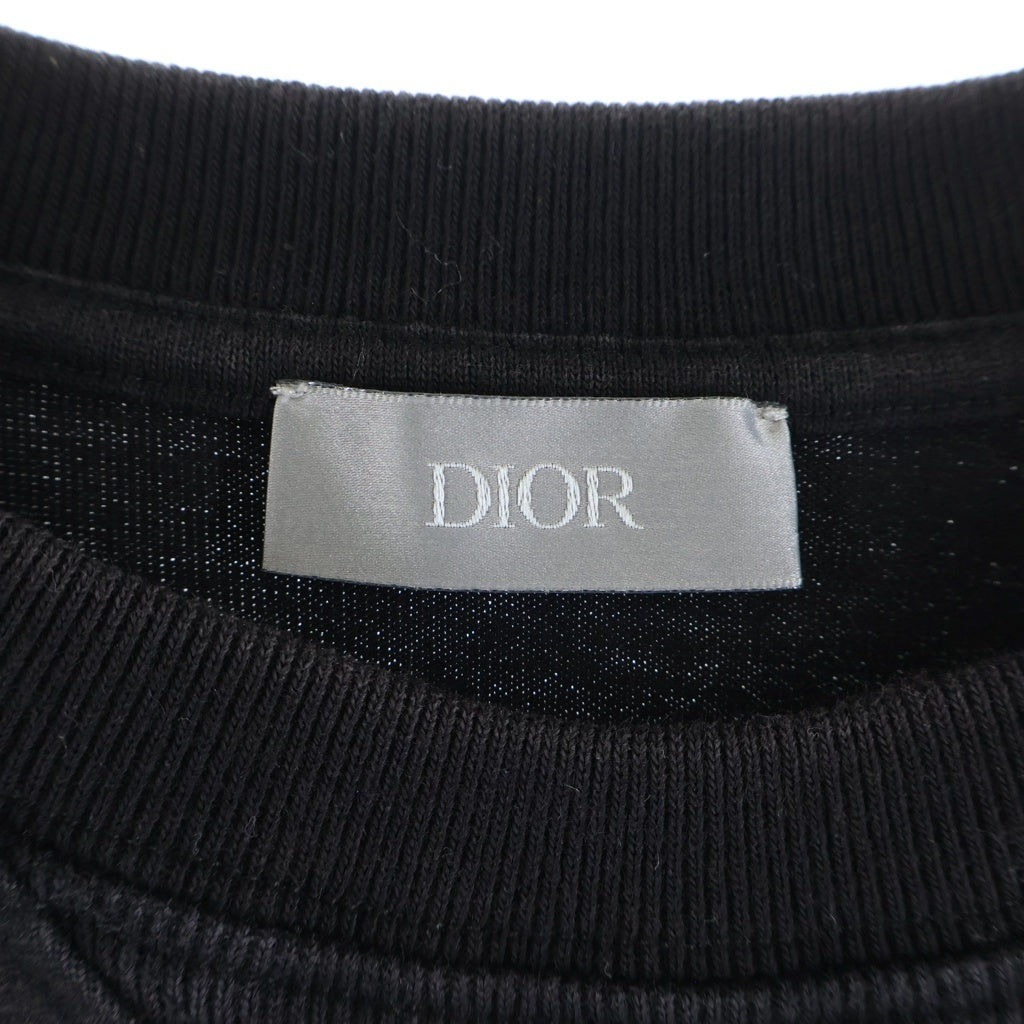 DIOR(ディオール) 20SS ×Shawn Stussy フロントロゴ刺繍半袖カットソー 半袖Tシャツ 033J625I0554 ブラック