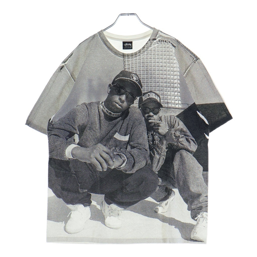 STUSSY(ステューシー) 23SS ×GANG STARR Tee プリント半袖カットソー 半袖Tシャツ ホワイト