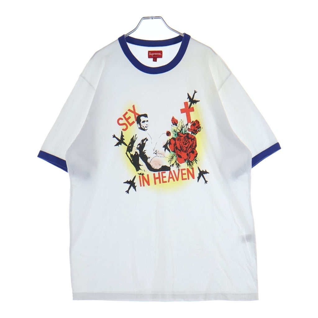 SUPREME(シュプリーム) 23SS Sex in Heaven Ringer Tee セックスインヘブン リンガーTシャツ 半袖カットソー ホワイト