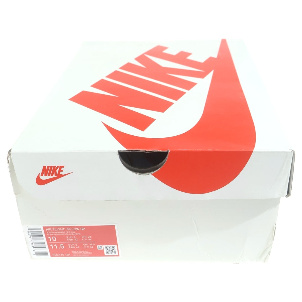 NIKE(ナイキ) ×STUSSY AIR FLIGHT 89 LOW SP FD6475-101 ステューシー エアフライト89 ローカットスニーカー US10/28.0cm ホワイト/レッド