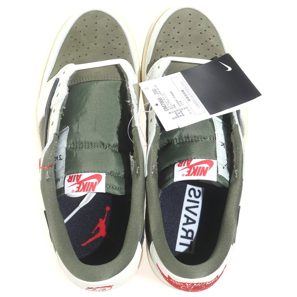 NIKE(ナイキ) ×TRAVIS SCOTT AIR JORDAN 1 LOW OG DM7866-200 トラヴィススコット エアジョーダン 1 リバース オリーブ ローカットスニーカー US8/26.0cm