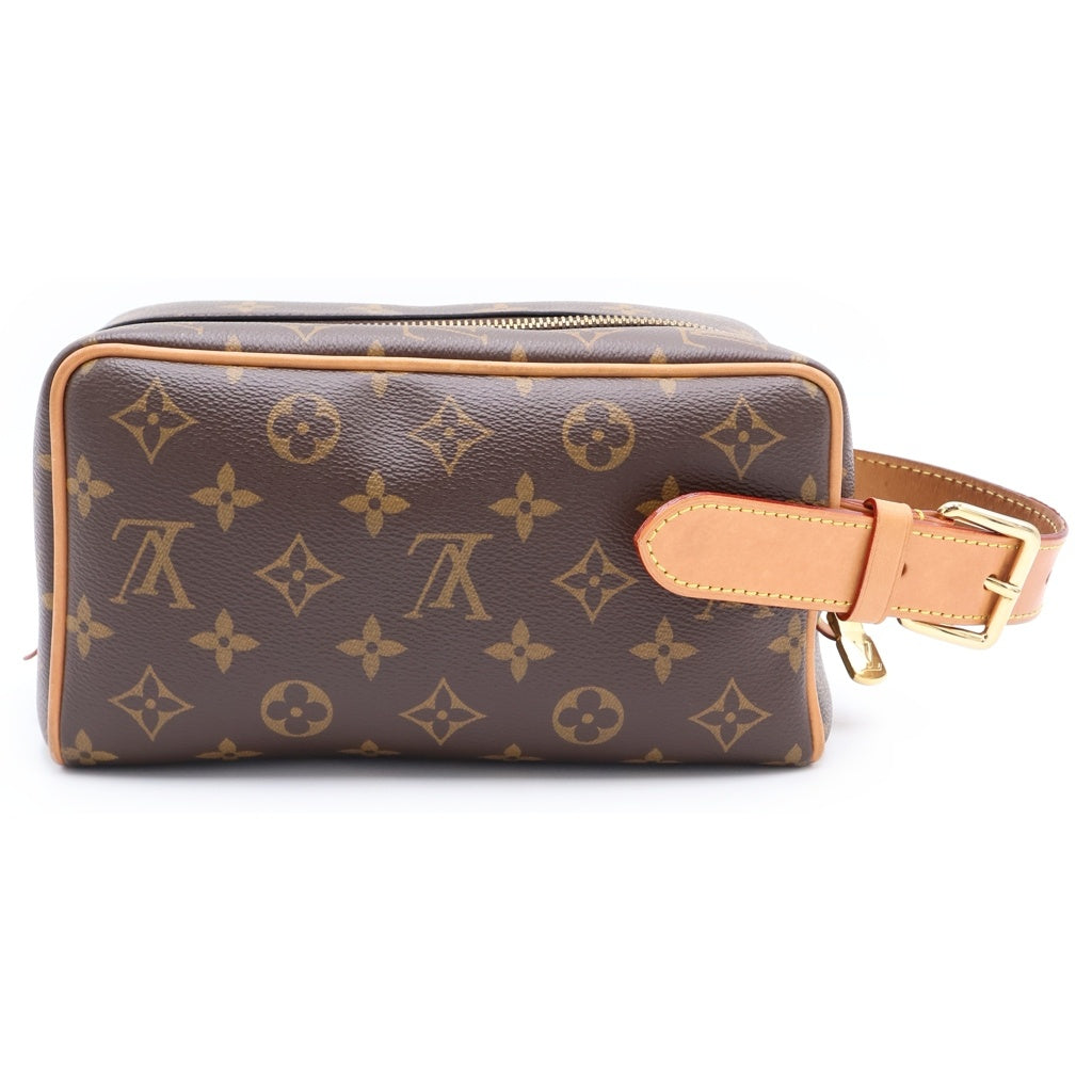 LOUIS VUITTON(ルイヴィトン) モノグラム ロッカー ドップ・キット レザー クラッチバッグ ポーチ ブラウン M83112 M83112 レディース